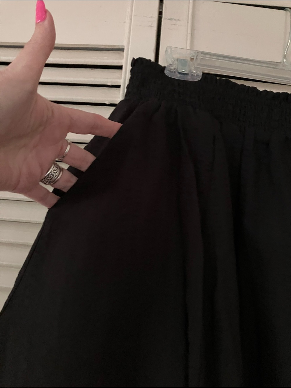 Torrid Size 1 (14-16) Seer Sucker Black Smocked Midi Two-Piece Skirt / Top Set - Picture 10 of 14
